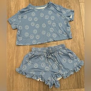 Bamboo Ruffle Short Pajama Set